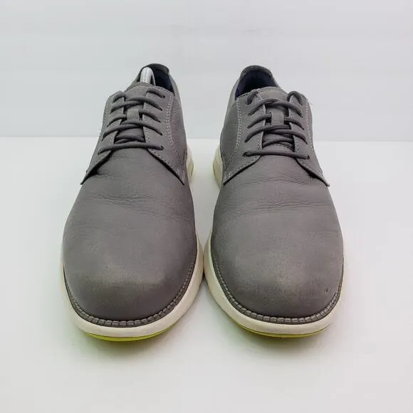 Cole Haan Grand Camden Mens Size 12 Gray Leather Oxford Sneaker Shoes C33830