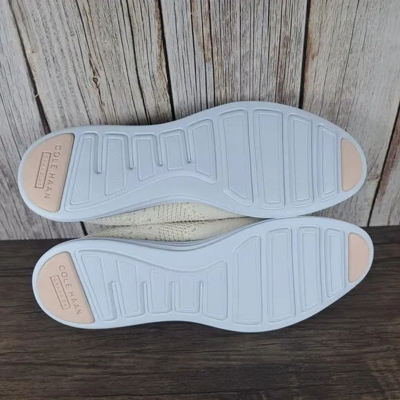 Cole Haan Grand Original Stitchlite Wingtip Cement Twisted Knit Women's Sz 8 B