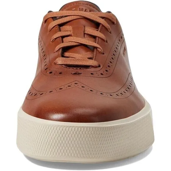 COLE HAAN Grandpro Crew Wing Tip British Tan/Birch Men Sneaker Shoes Size 11.5m