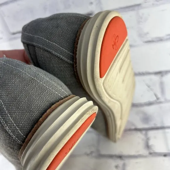 Cole Haan Lunargrand Shoes Mens 10 M Wingtip Longwing Oxford Sneaker Gray Canvas