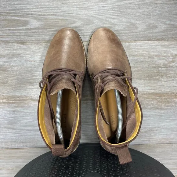 Cole Haan Mens Curtis II Chestnut Leather Chukka Boots Size 11 M