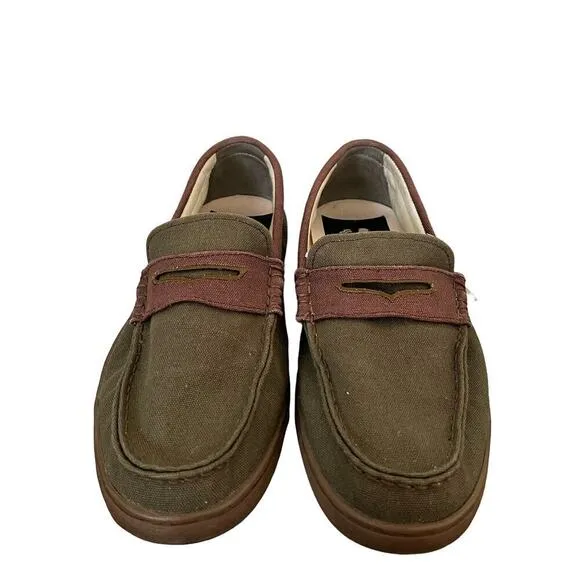 Cole Haan Men’s Nantucket Penny Loafer Size 9 Green Canvas Slip On Shoes