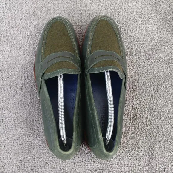 Cole Haan Monroe Penny Loafers Mens Size 10 Shoes Slip On Green Leather