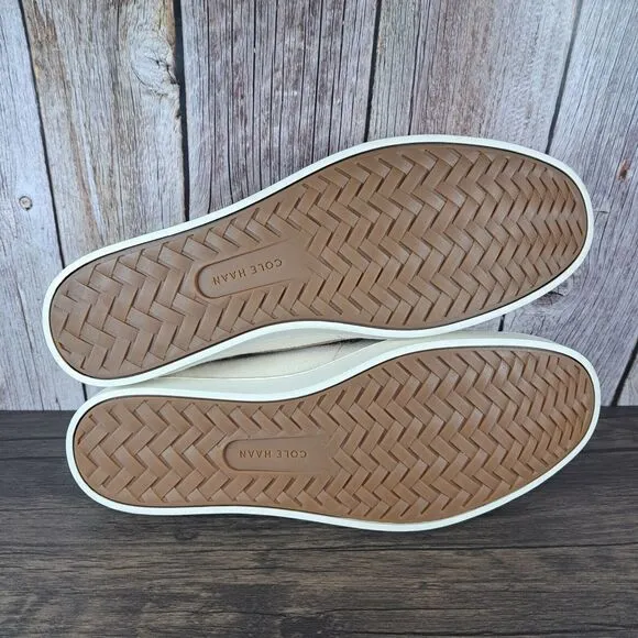 Cole Haan Nantucket Canvas Penny Loafer Men's Sz 13 M Dark Latte Ivory (NWOB)