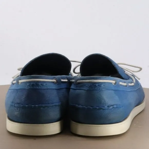 Cole Haan Nik Air Men's Boat Shoes Size 10 Leather Blue