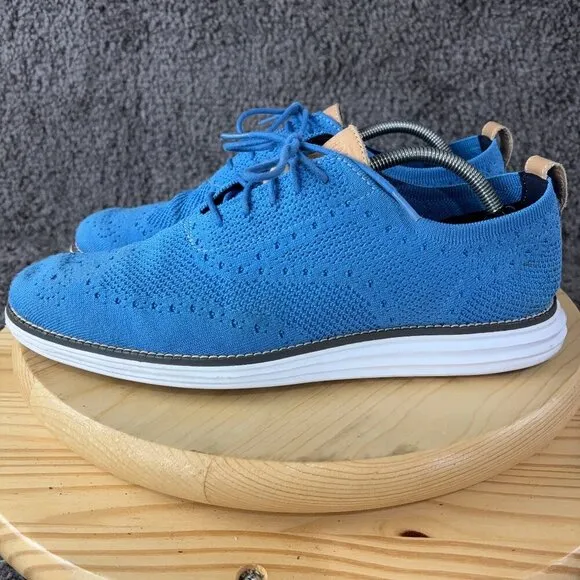 Cole Haan ØriginalGrand Stitchlite Wingtip Oxford Mens Size 10 Blue Knit Shoes