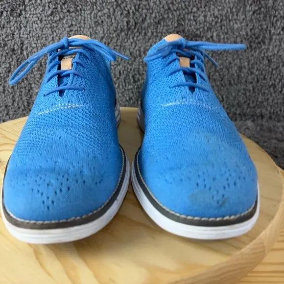 Cole Haan ØriginalGrand Stitchlite Wingtip Oxford Mens Size 10 Blue Knit Shoes