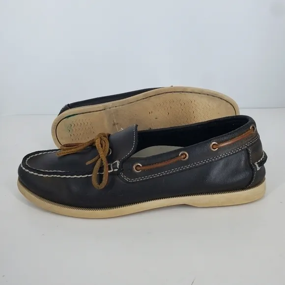 Cole Haan Shoes Men 8M Leather Slip-on Boat Dark Brown C13829 A15