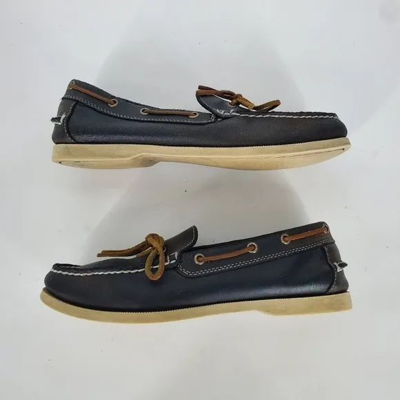 Cole Haan Shoes Men 8M Leather Slip-on Boat Dark Brown C13829 A15
