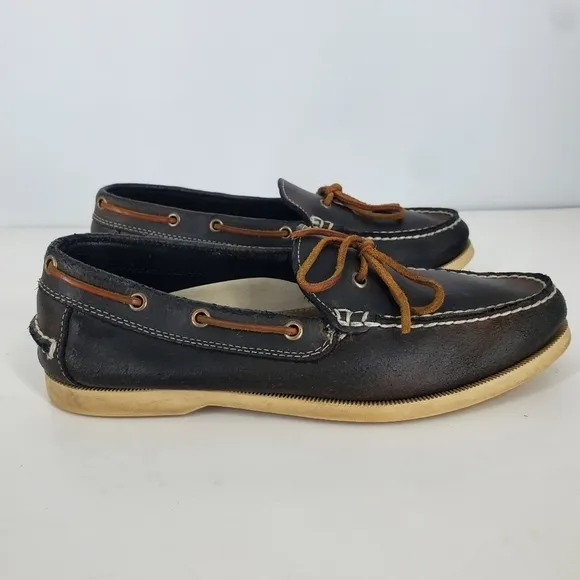Cole Haan Shoes Men 8M Leather Slip-on Boat Dark Brown C13829 A15