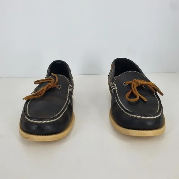 Cole Haan Shoes Men 8M Leather Slip-on Boat Dark Brown C13829 A15