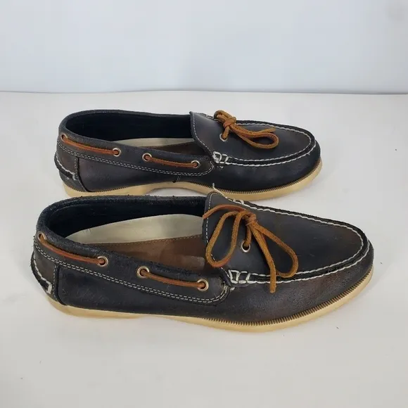 Cole Haan Shoes Men 8M Leather Slip-on Boat Dark Brown C13829 A15