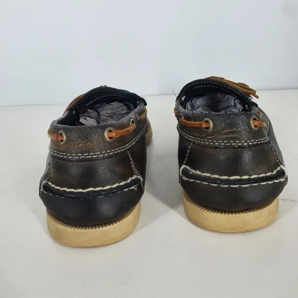 Cole Haan Shoes Men 8M Leather Slip-on Boat Dark Brown C13829 A15