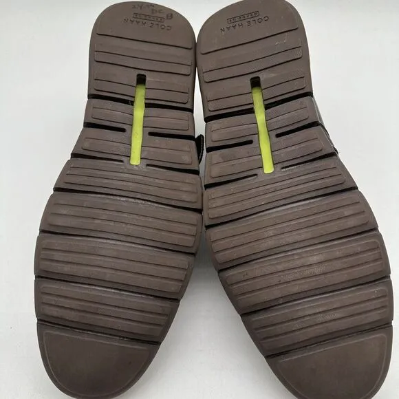 Cole Haan Strap Slip‎ On Brown Leather Sneaker C13756 Men's Sz 10.5M