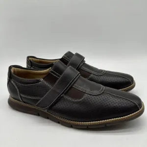 Cole Haan Strap Slip‎ On Brown Leather Sneaker C13756 Men's Sz 10.5M