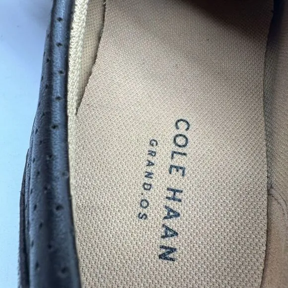 Cole Haan Strap Slip‎ On Brown Leather Sneaker C13756 Men's Sz 10.5M