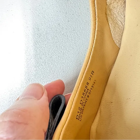 Cole Haan Tan Black Leather Cap Toe Wedge Heels Women’s 9.5 Classic Preppy Shoes
