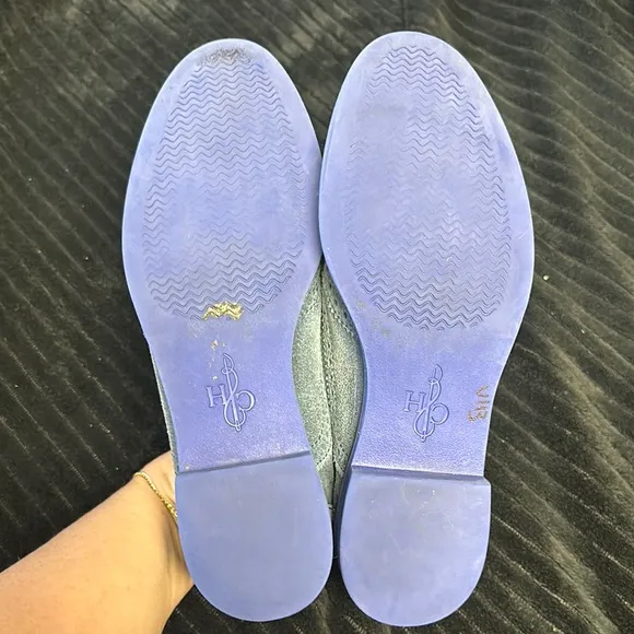 Cole Haan Women’s Alisa Blue Suede Wingtip Oxford Shoes Size 7 EUC