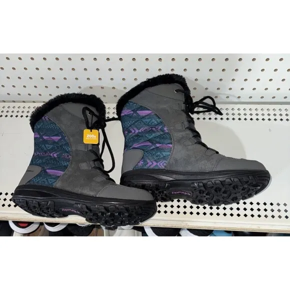 Columbia Ice Maiden II Womens Waterproof Insulated Winter Snow Boots Size 8 Gray