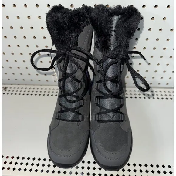 Columbia Ice Maiden II Womens Waterproof Insulated Winter Snow Boots Size 8 Gray