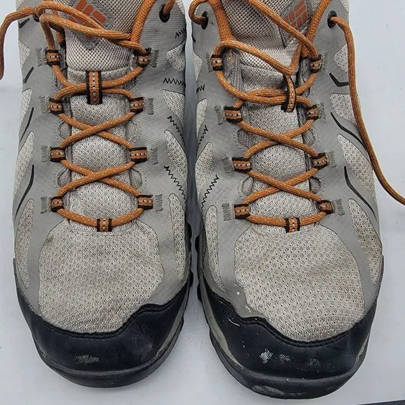 Columbia Mens 13 Gray Brown Athletic Outdoor Waterproof Shoes OmniGrip