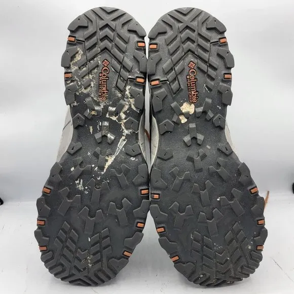 Columbia Mens 13 Gray Brown Athletic Outdoor Waterproof Shoes OmniGrip