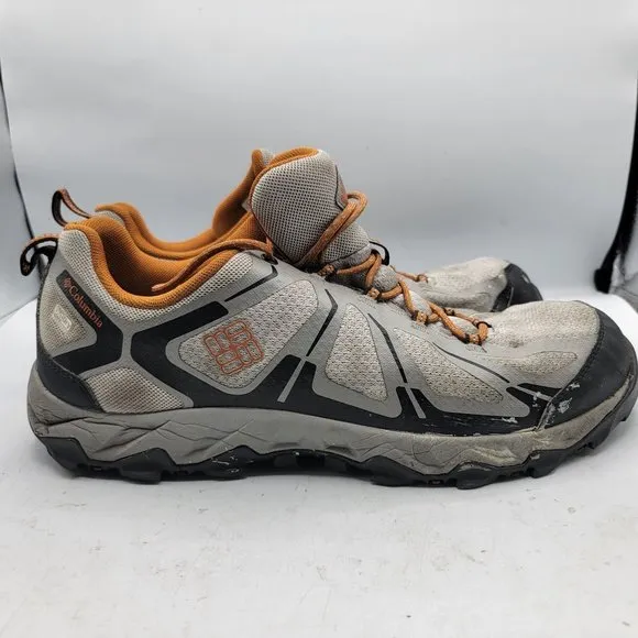 Columbia Mens 13 Gray Brown Athletic Outdoor Waterproof Shoes OmniGrip