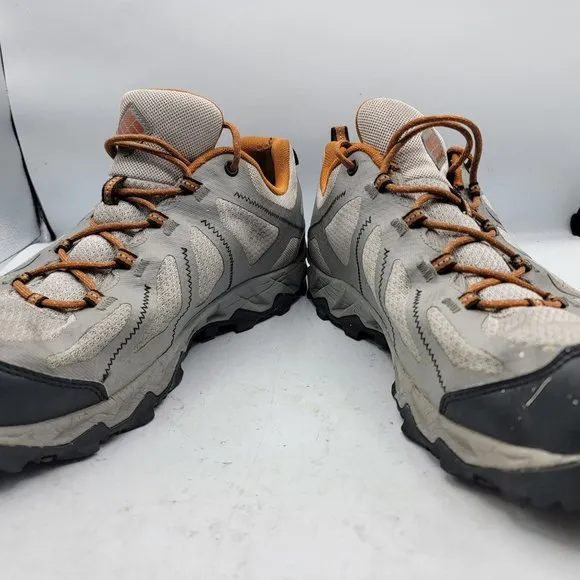 Columbia Mens 13 Gray Brown Athletic Outdoor Waterproof Shoes OmniGrip