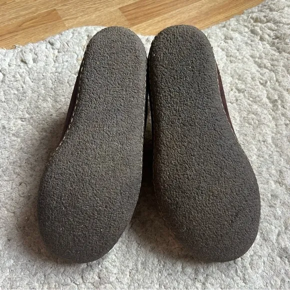 Columbia: Men's Brown Suede Faux Fur Lined Slip On Mule Sandals Size 9