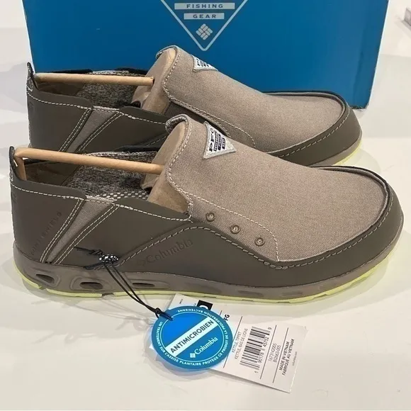 Columbia Men's PFG Bahama Vent Slip On Boat Fishing Shoes Kettle Brown NWT