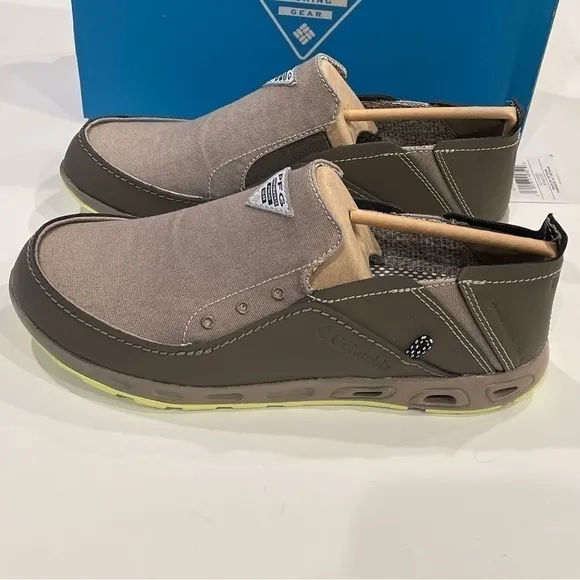 Columbia Men's PFG Bahama Vent Slip On Boat Fishing Shoes Kettle Brown NWT