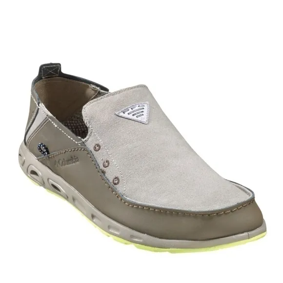 Columbia Men's PFG Bahama Vent Slip On Boat Fishing Shoes Kettle Brown NWT