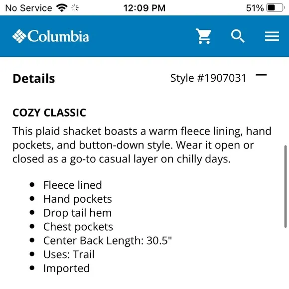 Columbia Windward Shirt Jacket