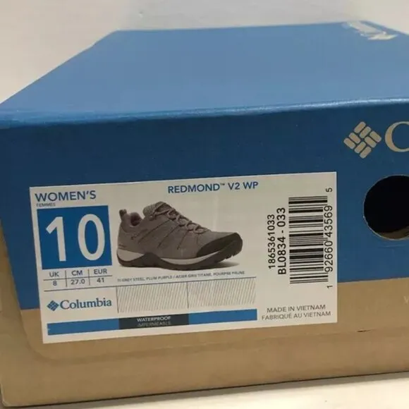 Columbia Women’s Redmond V2 Waterproof Hiking Shoes Size 10 M