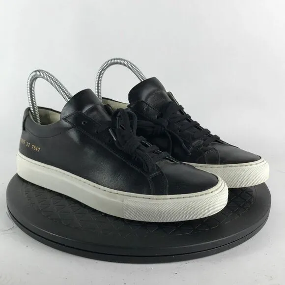 Common Projects Achilles Low Black/White Leather Shoes EU 37 Women’s Size 7