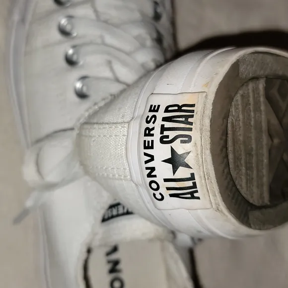 Converse All Star sneakers white lace up canvas rubber soles sz 7