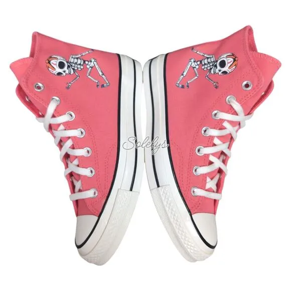 Converse Chuck 70 Dia de Muertos Day of the Dead Sugar Skull Pink Hi Top Women 8