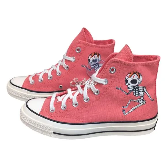 Converse Chuck 70 Dia de Muertos Day of the Dead Sugar Skull Pink Hi Top Women 8