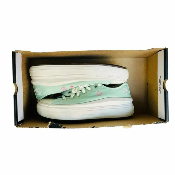 ⭐Converse Chuck Taylor All Star Move Platform Sz 8.5 Women's Shoes Mint A10823C