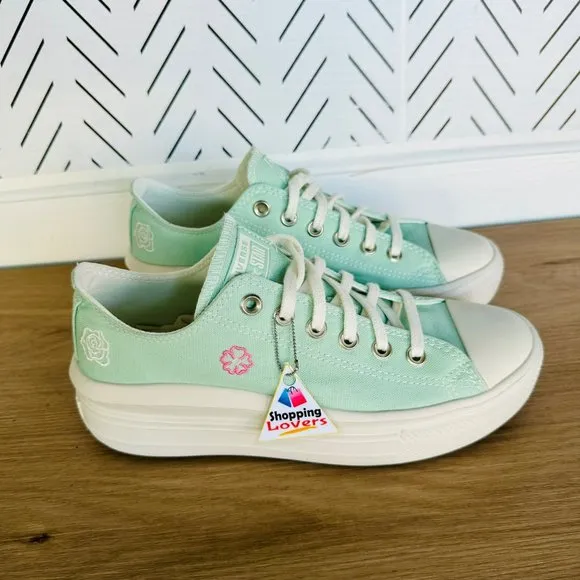 ⭐Converse Chuck Taylor All Star Move Platform Sz 8.5 Women's Shoes Mint A10823C