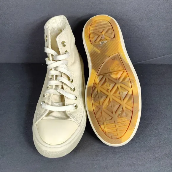 Converse Chuck Taylor All Star Move Tonal Canvas Hi Cream Platform Women's Sz 6