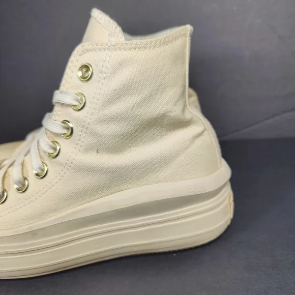 Converse Chuck Taylor All Star Move Tonal Canvas Hi Cream Platform Women's Sz 6
