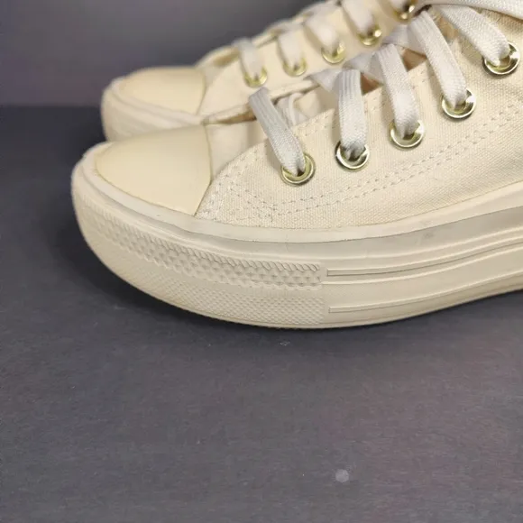 Converse Chuck Taylor All Star Move Tonal Canvas Hi Cream Platform Women's Sz 6