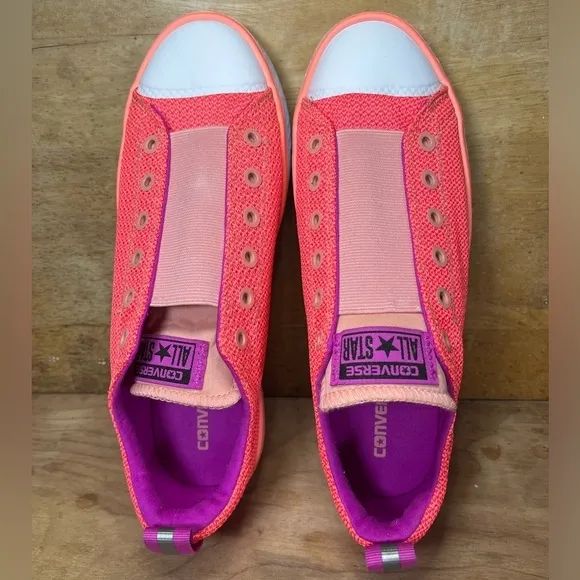 Converse Chuck Taylor AS Womens Size 7.5 (5.5Y) Slip On Shoes Pinkish-Orange