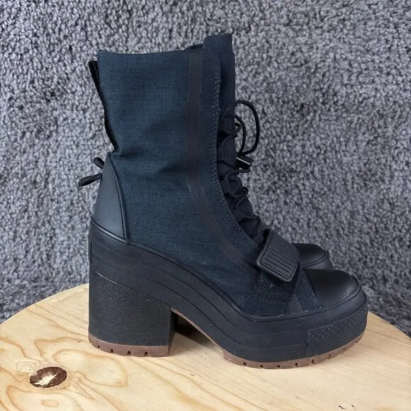 Converse Chuck Taylor GR82 Boot Womens Size 5 Black Extra High Combat Platform