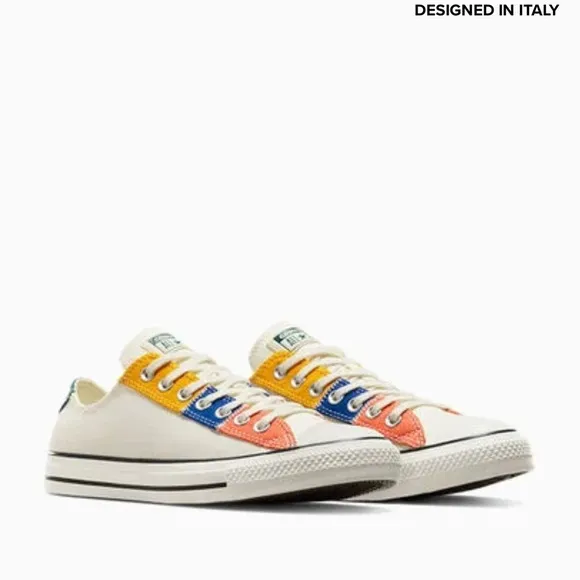 Converse Chuck Taylor Patchwork White and Green Sneakers men’s 13