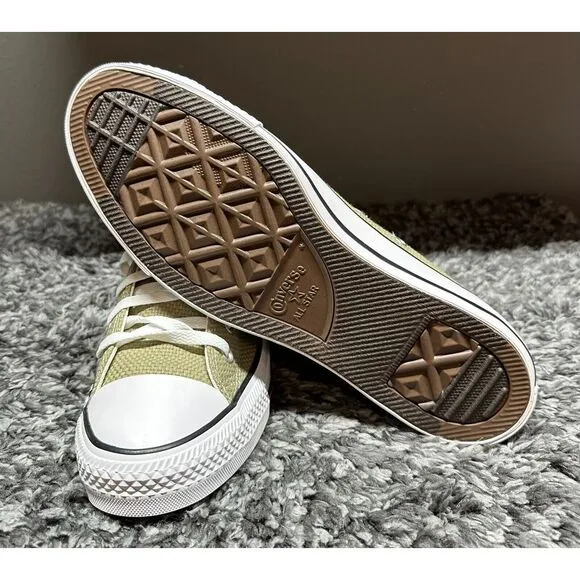 Converse Chuck Taylor Sneakers Shoes‎ Mens Size 10.5 Mossy Green Canvas Jacquard