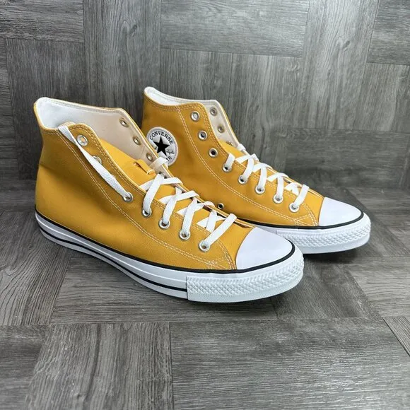 Converse CTAS Men size 11.5 Dark Yellow Canvas Hightop Shoes