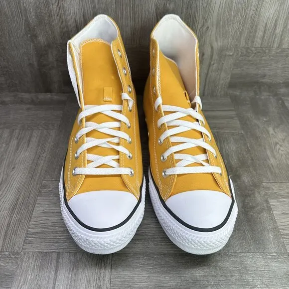 Converse CTAS Men size 11.5 Dark Yellow Canvas Hightop Shoes