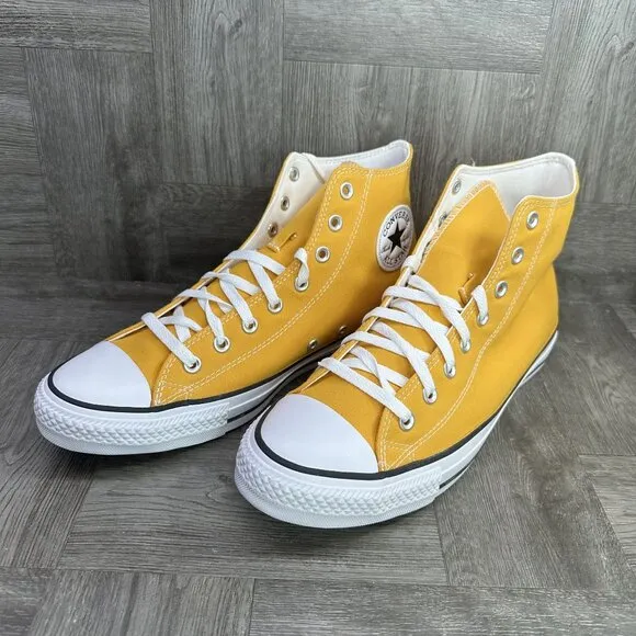 Converse CTAS Men size 11.5 Dark Yellow Canvas Hightop Shoes
